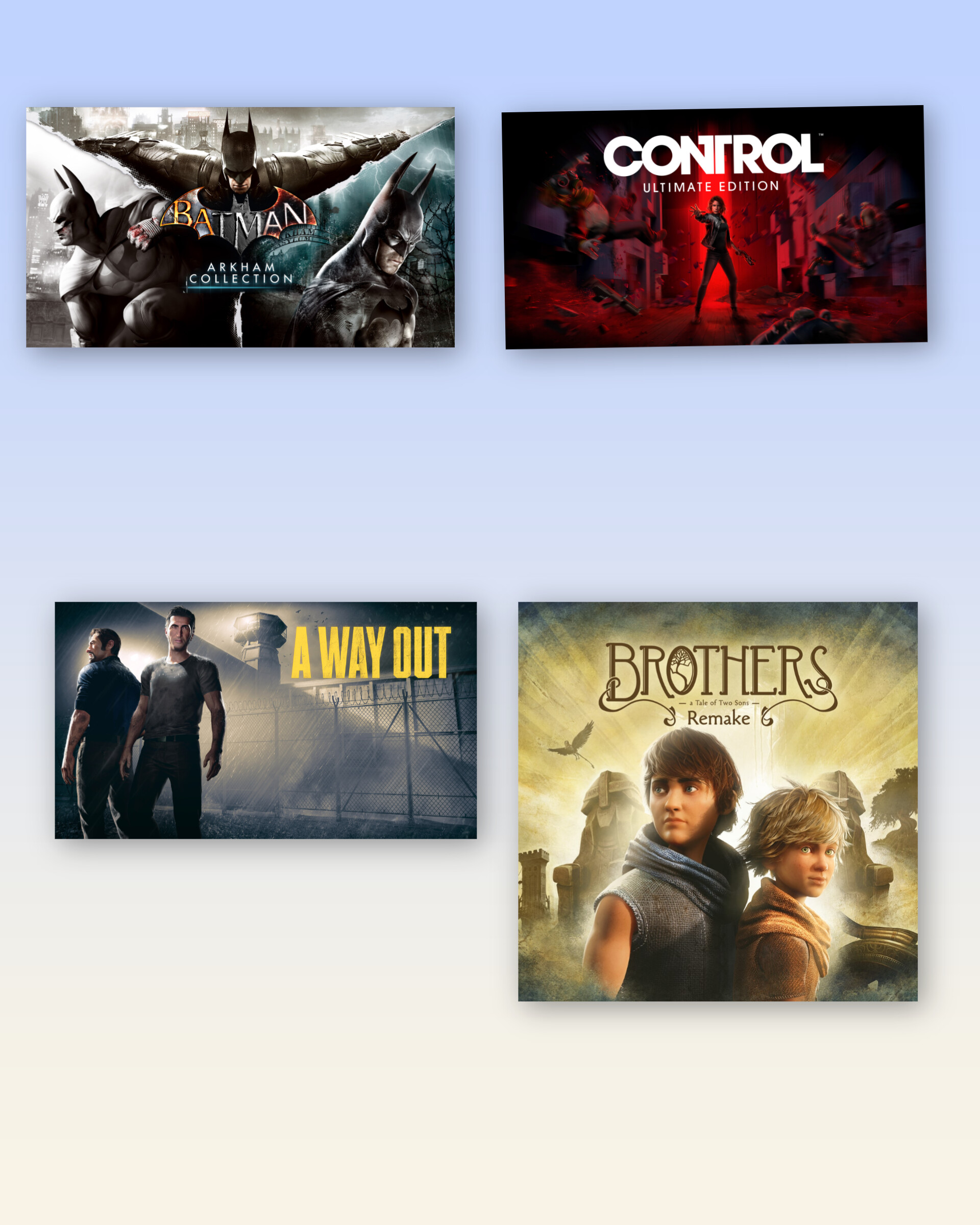 Brothers: A Tale of Two Sons Remake+CONTROL Ultimate Edition+Batman Collection+A Way Out (اکانت قانونی PS5)